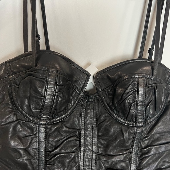 Balmain Leather Mini Dress - Picture 3 of 7